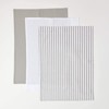 HOMESCAPES - Pure Cotton Tea Towels Set of Three -