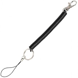 Travel Anti-Theft Safety Hook 5-Pack with Spring Cord Strap Black 5-pack