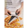 XingCRYao Pizza Cutter and Server, Stainless Steel Blade, Soft Grip