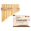 Plaschke Pan Pipe, Wooden Strap Design, Handmade with Textbook, 12