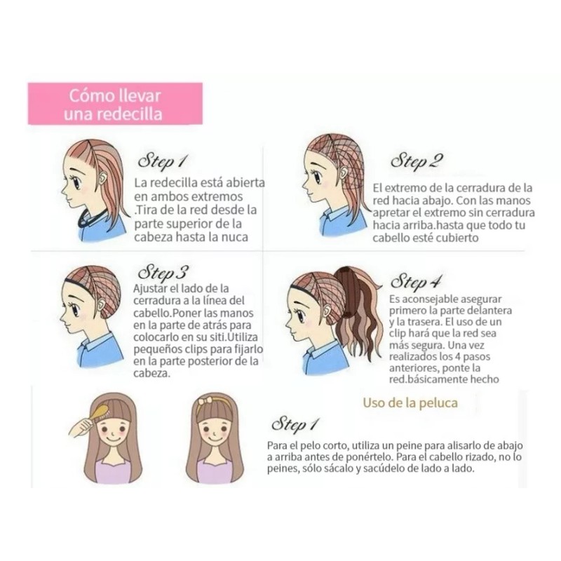 ANYGO Cosplay Pelucas Cabello Sinteticas Larga Y Liso Multicolor