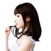 TefuRe H-6113RN-BLK Wig, Medium, Semi-Long, Full Wig, Wig, Small Face,