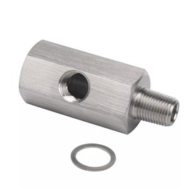 Crozgan Oil Pressure Sensor Adapter Tee 1/8" BSPT NPT Adapter Turbo Stainless Steel Turbo Connector Fitting with Gasket for Car Feed Line Gauge