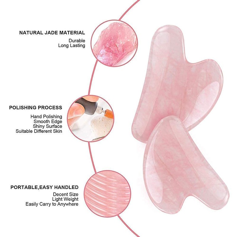Rosy Finch Gua Sha Massager Tool, Jade Stone Guasha Scraping