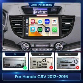【2+64GB】 Radio for Honda CRV 2012-2016 Android 13 Car Stereo with Wireless Carplay Android Auto, 9'' Touch Screen Radio GPS WiFi, Bluetooth SWC Mic Backup Camera Mirror Link