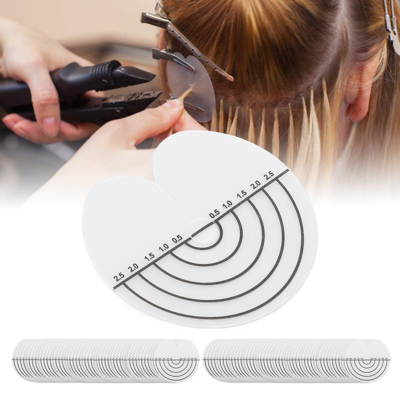 100Pcs Hair Heat Shield Guards with Scale Single Hole PVC