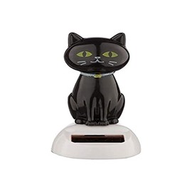 Puckator Solar Pal - Solar Energy Decoration - Black Cat FF113, 10cm*5cm*6cm