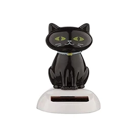 Puckator Solar Pal - Solar Energy Decoration - Black Cat FF113, 10cm*5cm*6cm