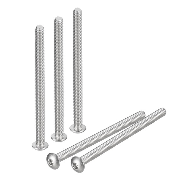 uxcell #8-32x2-3/4 Button Head Socket Cap Screws, 20pcs 304 Stainless