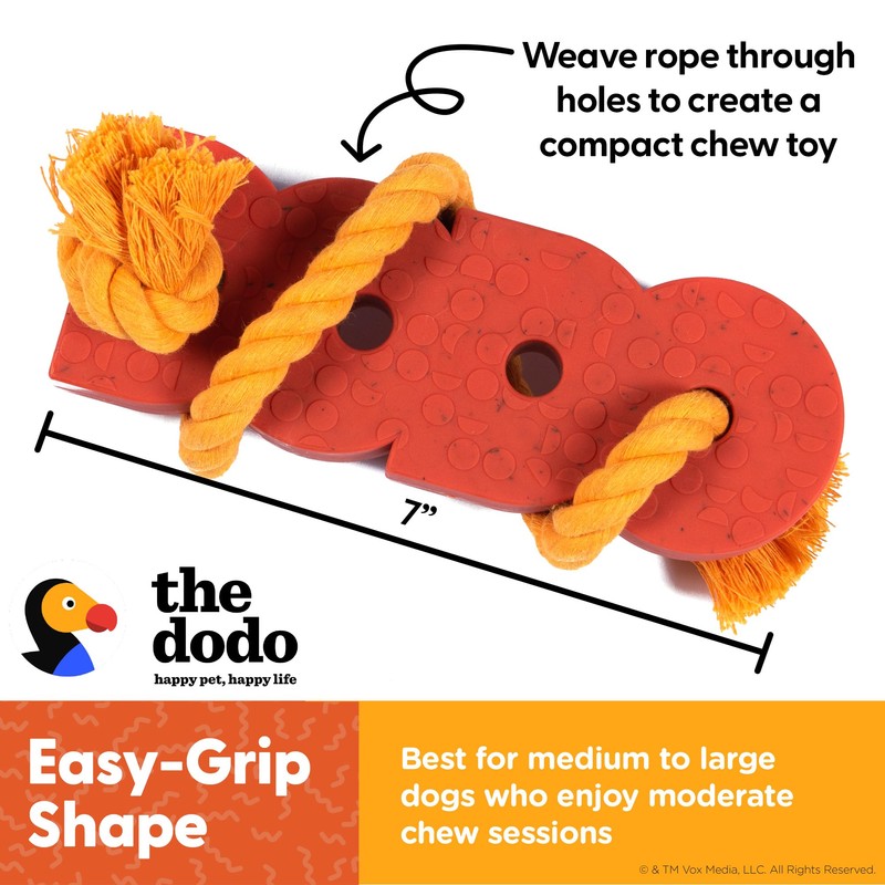The Dodo 2-in-1 Nylon + Bamboo Dental Chew & Tug,