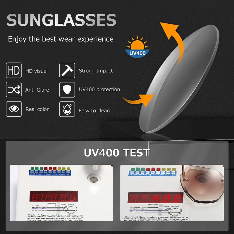 AEVOGUE Sunglasses For Women Oversized Rimless Diamond Cutting Lens Sun