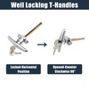 X AUTOHAUX 1 Set Garage Door T-Handle Lock Kit Shed