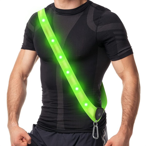 LED Reflector Belt, USB Rechargeable Reflective Band, Highly Visible Reflectors