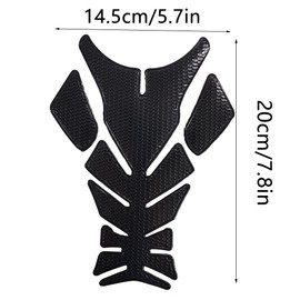 QIUMING Carbon Fibre Universal Motorcycle Tank Pad Protection Carbon Fibre Tank Pad Motorcycle Sticker Pad for Motorcycle Tank Suitable for Motorcycles Protects the Motorcycle (The Black Devil)