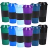 Yisituo Plastic Coffee Cups with Lids, 12 Pack 480ml Reusable