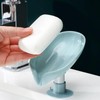 Leaf Shaped Drain Soap Dish Holder, 6pcs/set Self Draining Soap