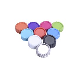 IGOGO 100 PCS Mixed Color Flat Bottle Caps – 1 Inch Metal Craft Caps for Jewelry Making, DIY Gifts, Hair Bows, Resin Projects, Style 1