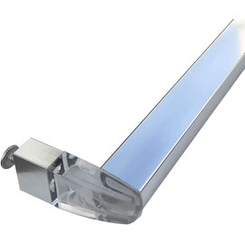 Gordon Glass® 25" Long Chrome Framed Sliding Shower Door Towel Bar with Clear Acrylic Brackets