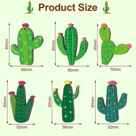 24 Pcs Cactus Cutouts Wooden Ornaments Mexican Cinco de Mayo themed Party Banner DIY Cactus Green Decoration Hanging Embellishments Fiesta Party Decoration for Mexican Themed Birthday Baby Shower