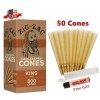 Zig-Zag® Unbleached Paper Cones King Size 50 Pack & Free