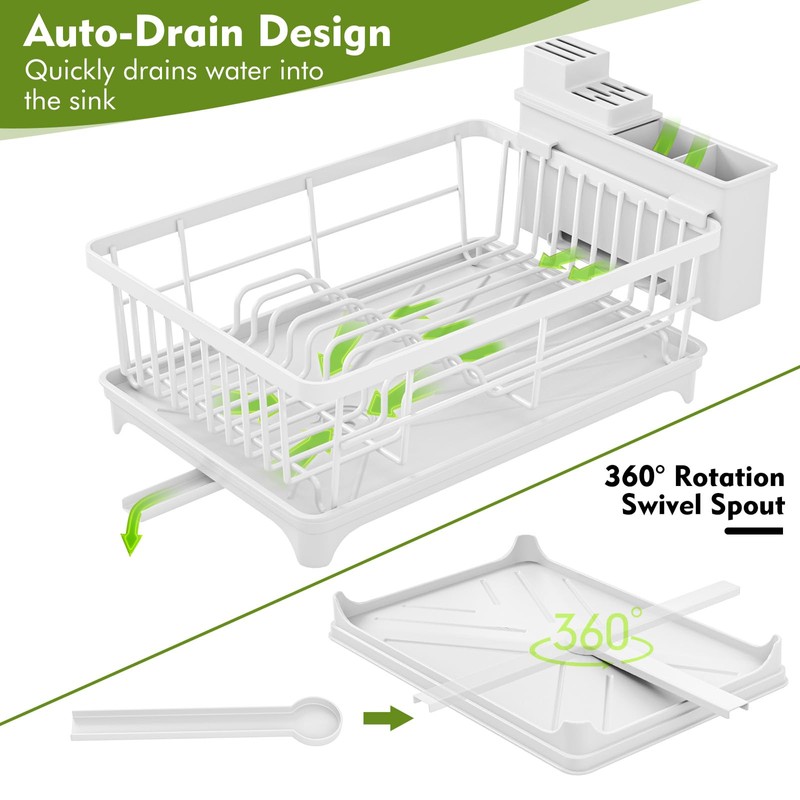 SavvyStor Dish Drainer Dish Drainer Space Saving Dish Drainer for