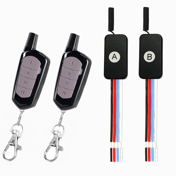 WOODGUILIN 12V Remote Control Switch DC Mini Wireless Switch 2