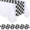 Preboun Plastic Table Runner 14 x 108 Inches Flag Tablecloth