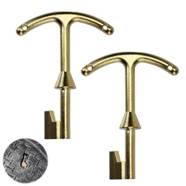 VIDABTE Water Meter Box Key, Water Meter Key Shut Off Tool, M07001 Valve Box Key Plumbing Meter Box Key, T Wrench Hook for Turning Water Off, 5.5-inch Length