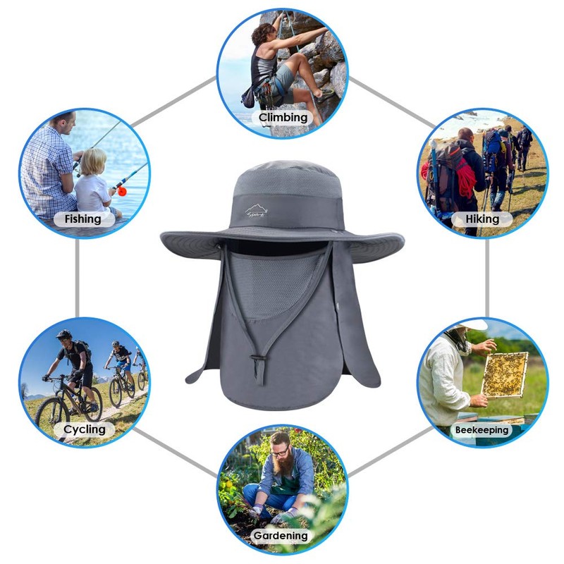 BROTOU Sun Cap Fishing Hats UPF 50+ Wide Brim Outdoor