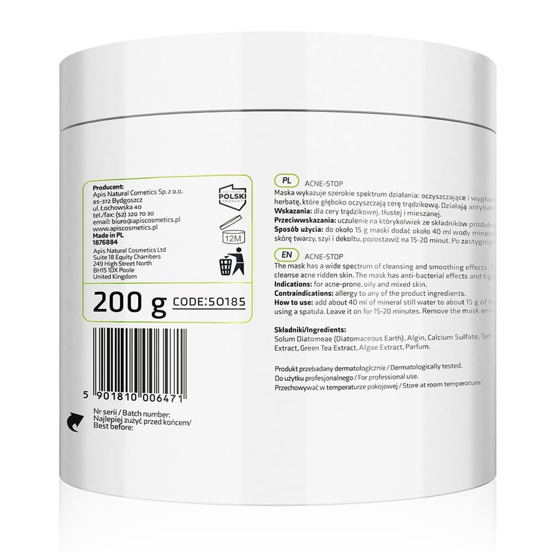 Apis Natural Cosmetics Apis | Acne-STOP Algae Mask | Bamboo