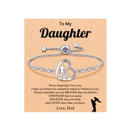 D Dongjiangjin Gift Daughter Bracelet from Dad Birthday Gifts for Teenage Teen Girls Jewellery