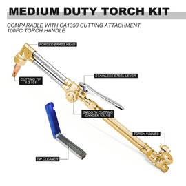 AWLOLWA Cutting Attachment Torch - Oxyacetylene with 100FC Torch Handle, 3-101 Cutting Nozzle, Tip Cleaner