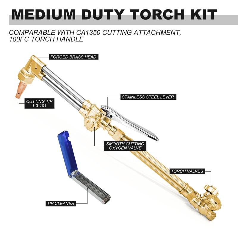 AWLOLWA Cutting Attachment Torch - Oxyacetylene with 100FC Torch Handle,
