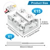 RGBZONE 15 Pcs 2-Pin 10mm LED Strip to Wire Connectors