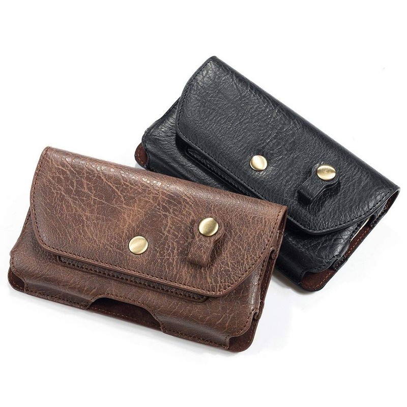 DFVmobile Case Horizontal Leather Belt Clip with Earphone Holder for