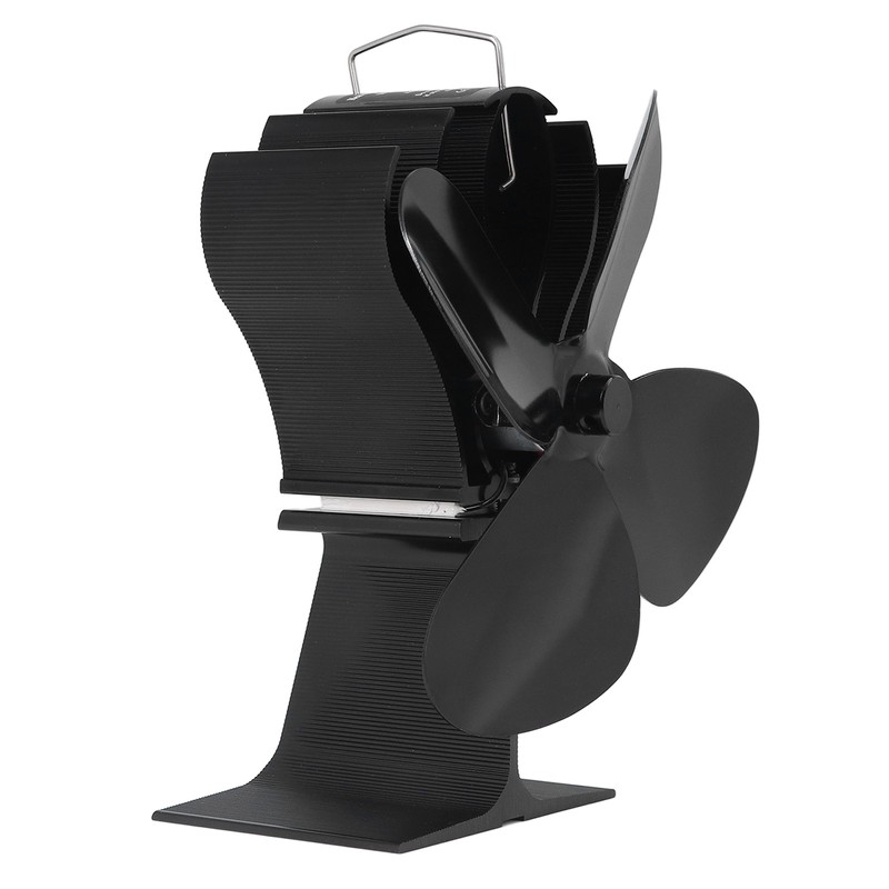 4 Blade Fireplace Fan Aluminium Alloy Heat Powered High Temperature
