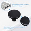 WEAVERBIRD Pack of 4 Black Cupboard Knobs, Round Chest of