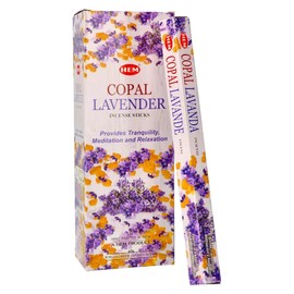 HEM AGLAN MAYOREO Incienso Hexagonal Paquete con 6 Tubos DE 20 VARITAS Cada uno (Copal-Lavanda-)