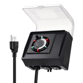 SURAIELEC Mechanical Pool Timer for Above Ground Pools, NEMA 5-15R Plug-in 24-Hour Timer with Dual Outlets, 15A 125V 1HP, Up to 3 Daily Settings, Weatherproof Cover for Pool Pumps, Outdoor Lighting