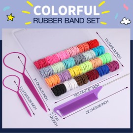 YGDZ 312PCS Elastic Hair Tie 24 Colors Small Ponytail Holder, 2cm Hair Bands for Girls, Hair Accessories for Toddlers Baby Kids, for Christmas Gift