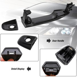 Vkinman Front and Rear Exterior Door Handle Replacement for Toyota Camry 2012 2013 2014 2015 2016 2017, Black (Front Rear Driver & Passenger Side)