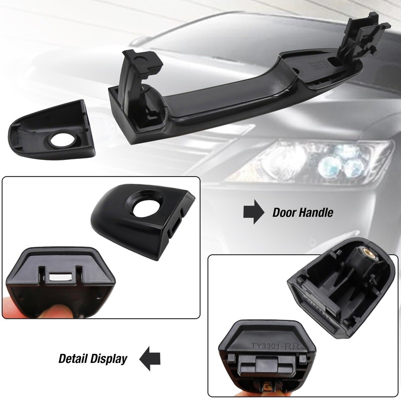 Vkinman Front and Rear Exterior Door Handle Replacement for Toyota