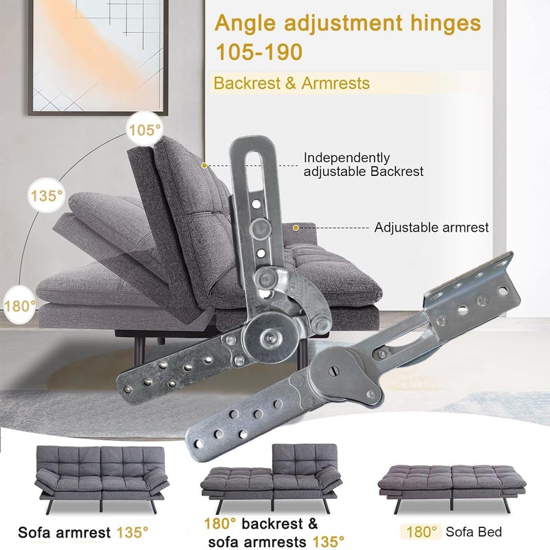 Recliner Hardware，Recliner Gear Adjustment Hardware，Concealed Hinge， for Folding Sofa Bed