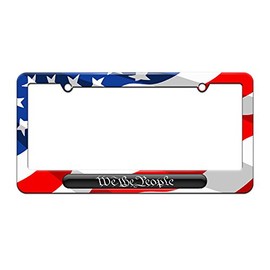 GRAPHICS & MORE We The People - Patriotic - License Plate Tag Frame - American Flag Design