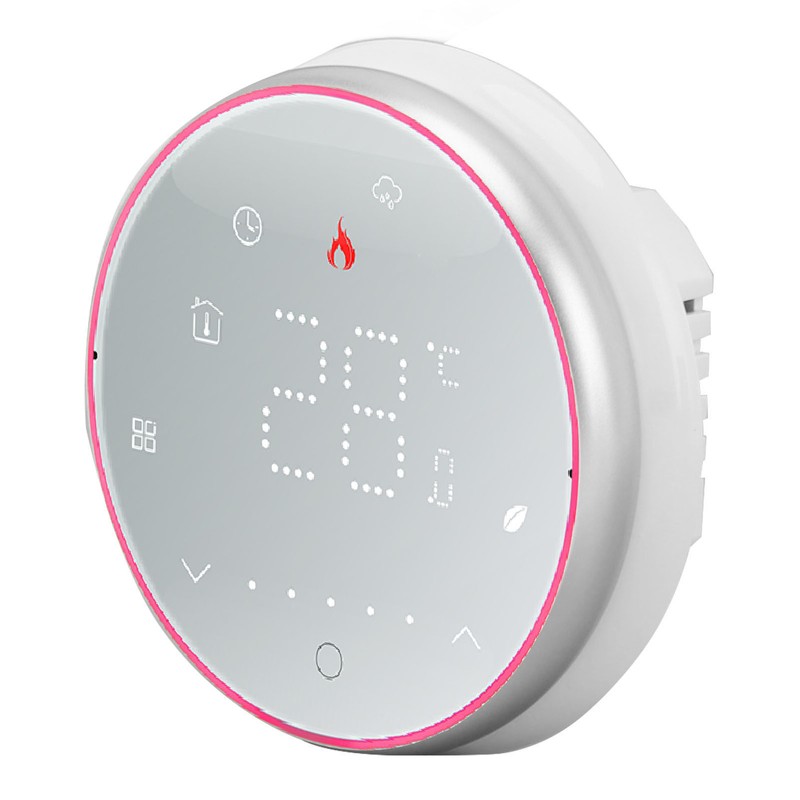 Smart Thermostat 1 Week Programmable LED Display Recessed Round Digital