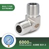 U.S. Solid 304 Stainless Steel 6000 Psi 90 Degree Barstock