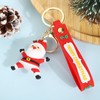 ZukqrymluvIQ 5Pcs 3D Christmas Keychains Santa Claus, Snowman, Christmas Tree