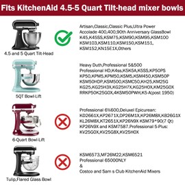 Flex Edge Beater for KitchenAid Tilt Head Stand Mixer, 4.5/5 QT, Silicone Edge Attachment