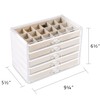 Frebeauty Acrylic Jewelry Organizer Earring Organizer Box with 5 Drawers
