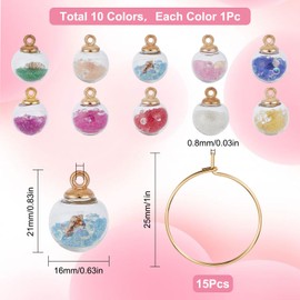 SUNNYCLUE 1 Box 10 Sets Weinanhänger Weinglasanhänger Sommer Ozean Hawaii Glaskennzeichnung Getränkemarkierung Etiketten Glaskugelanhänger Für Versammlungen Hochzeit Geburtstag Geschenke DIY Partygesc